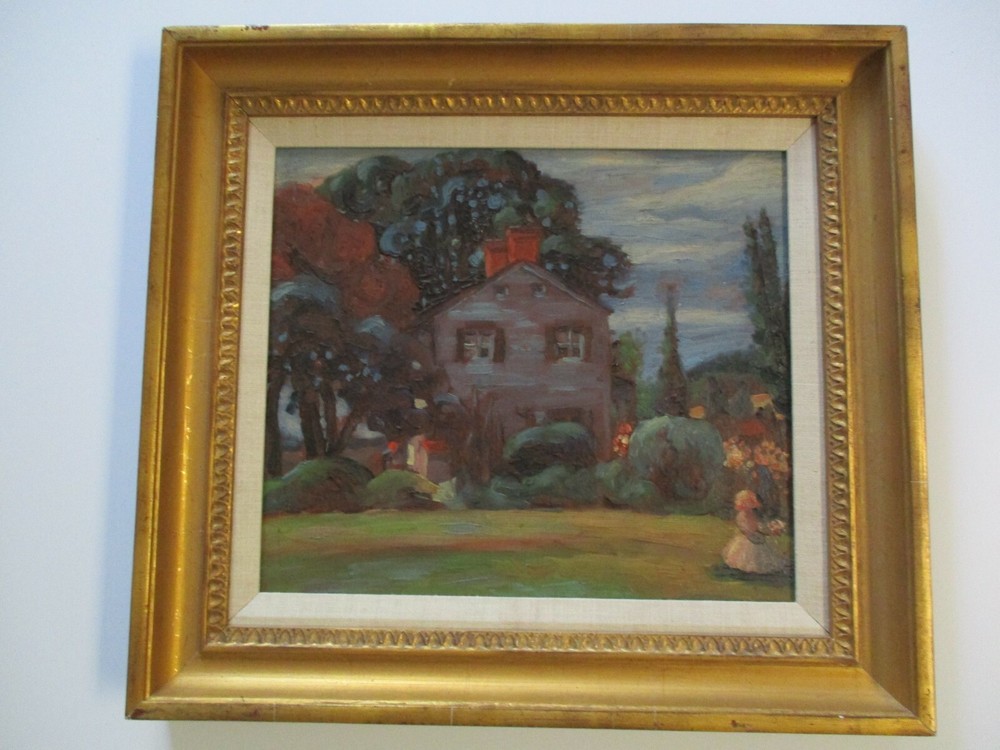 VINTAGE IMPRESSIONISM EXPRESSIONISM PAINTING OIL ANTIQUE NEW JERSEY EXHIBITED