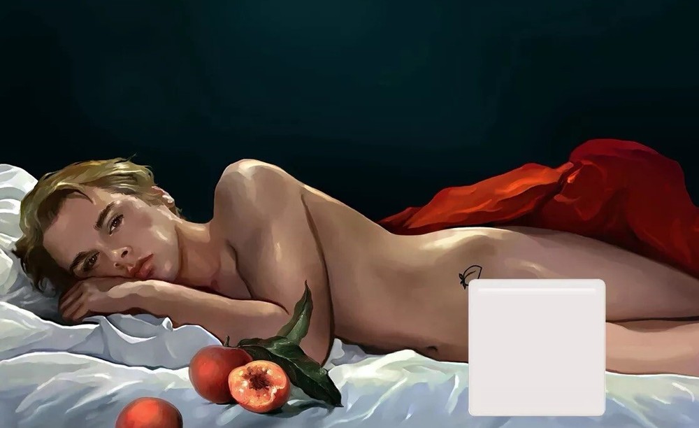 “Man with Peaches” Original LGBT Oil On Canvas