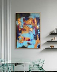 Original art 36×24 Flower Garden Abstract Expressionist Art Painting