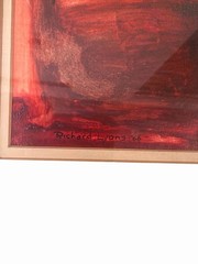 Richard Lyons 1966 Abstract Painting Mid Century Modern Framed Art
