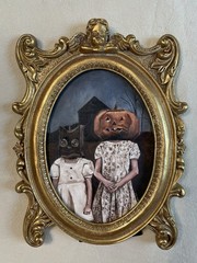 Original Oil Painting- A Vintage Halloween