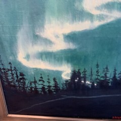 Dan Persinger Oil Painting On Board Northern Lights 28×22” California Artist