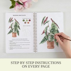 Guided Watercolor Workbook for Beginners 12 Botanical Designs Premium Paper Gift