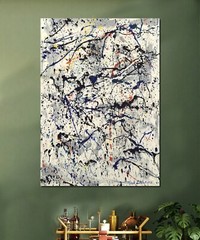 64”X44” Jackson Pollock style canvas ￼painting Acrylic,Abstract, Modern,X Large