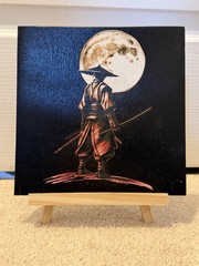 Laser Engraved Painting Japanese samurai