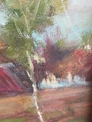 original landscape oil painting signed framed 24 1/2 X 20 1/2″