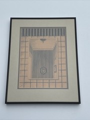 SURREALIST DRAWING REALISM MODERNISM VINTAGE SIGNED SCHMIDT ABSTRACT MYSTERY