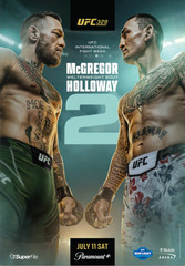 Conor McGregor vs Max Holloway 2 UFC Poster Rematch MMA Fight Art Print