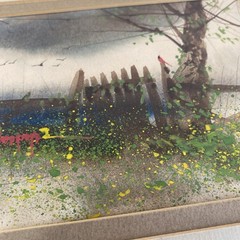 RARE Wayne Cooper Watercolor Original Signed Vintage Art Painting Matted OOAK