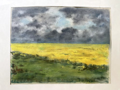 Franz Ehmke 1928 – 2018 Berlin Pastell Rapsfeld