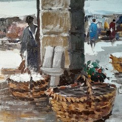 A-557 Jordi Serrat Balasch (1935) Oil On Canvas Urban Landscape Signed 1