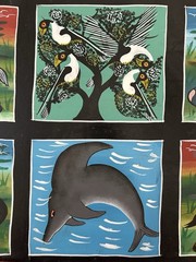 Original Tanzania Enamel Painting Tingatinga Art, By Cheti 24in x 30in