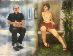 Surreal Sexy. Landscape 1997 Carlos Ariel Cuba. Cuban Art Arte Painting Latina