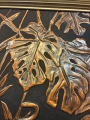 Lot of 2 VTG Signed Original Mid 20th Century Art Moderne Hammered Copper Mixed