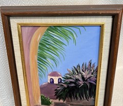 Original Acrylic Painting Cabo San Lucas Nancy Friedemann Sanchez 1991 Framed
