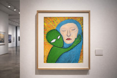 “Virgin Mary & Baby Jesus ET” – Original Canvas Painting / ANGEL REYES (2016)