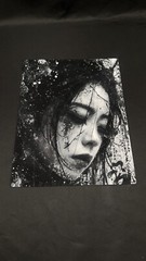 Geisha Girl Painting Woman Portrait Abstract Original Asian Art Japanese Geisha