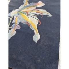 Vtg Still Life Watercolor 10×16 Flower Lilie Signed Teri Banas Minimalist Moody