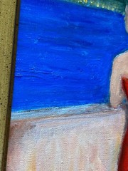 Oil On Canvas “moonlight Lady” Original By Robert Thompson Framed