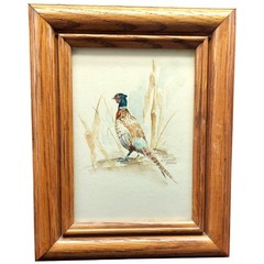 Donna Binfield Original 1987 Ring-necked Pheasant Watercolor Painting MONA Artis