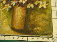 Original ROSE SUSLOVICH ART: Signed — FLOWERS white and purple flowers