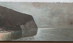 ITALY SEASIDE PAINTING AMALFI COAST ORIGINAL COLUCCI ITALIAN peinture tableau