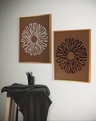Wabi Sabi Abstract Art set of 2 | Modern Abstract Art