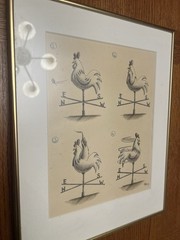 Original Signed Rooster Cartoon Art “Anthony” Quality Framed Ready to Hang