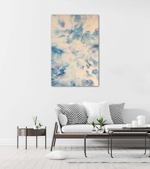original abstract paintings on canvas 24 x 36 x 1.5 acrylic resin blue hues