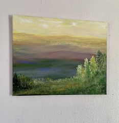 NEW LARGE LANDSCAPE OIL PAINTING 16x20inches OIL ON CANVAS BY GINA VANN