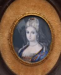 Antique Hand-painted Miniature Portrait of a Woman