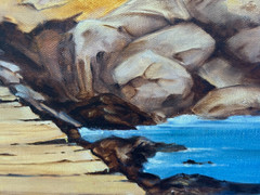 EASTERN POINT LIGHTHOUSE ORIGINAL OIL PAINTING GLOUCESTER MASSACHUSETTS MA 01930