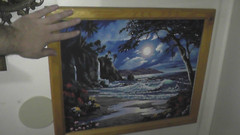 paint by numbers painting ocean moonlight night coast waterfall waves trees