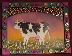 SWAMP COW New Orleans Louisiana Folk Art by DR. BOB
