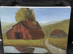 original oil painting Landscape 12×16 Cotton Canvas