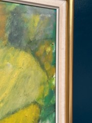 Original Swedish Oil on Canvas – “ Figure ” by Karin Tholstrup 1974 64 × 42 cm