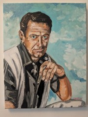 Original Oil Painting On Canvas 11×13 William Holden