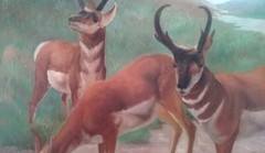 FINE ART Antique Oil canvas painting / Landscape Realist Art / Very Beautiful
