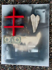 blessing cross lucky money bowl of abundance heart of love blessing art painting