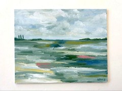 Original acrylic landscape painting on canvas 8 x 10 Expressionist art OOAK