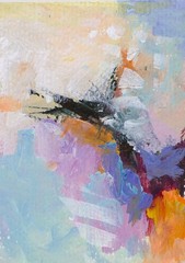 ACEO ,Origina,l Abstract Paintings, Collectable, ATC Cards, Heavy Paper,A 5055