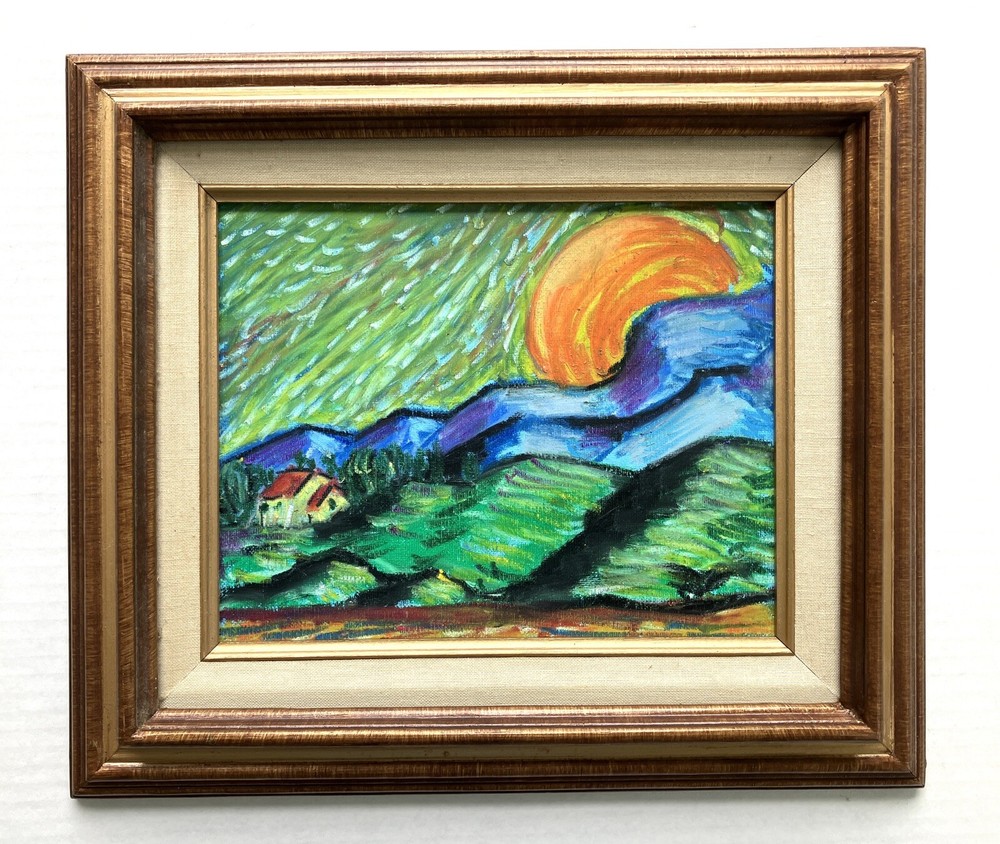 Vincent’s Landscape’s Original Reproduction Van Gogh 8×10 with Sunset Hills