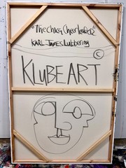 Listed Artist Karl Lubbering Original Oil Painting „Chica Cheerleader“ 4ft x 6ft