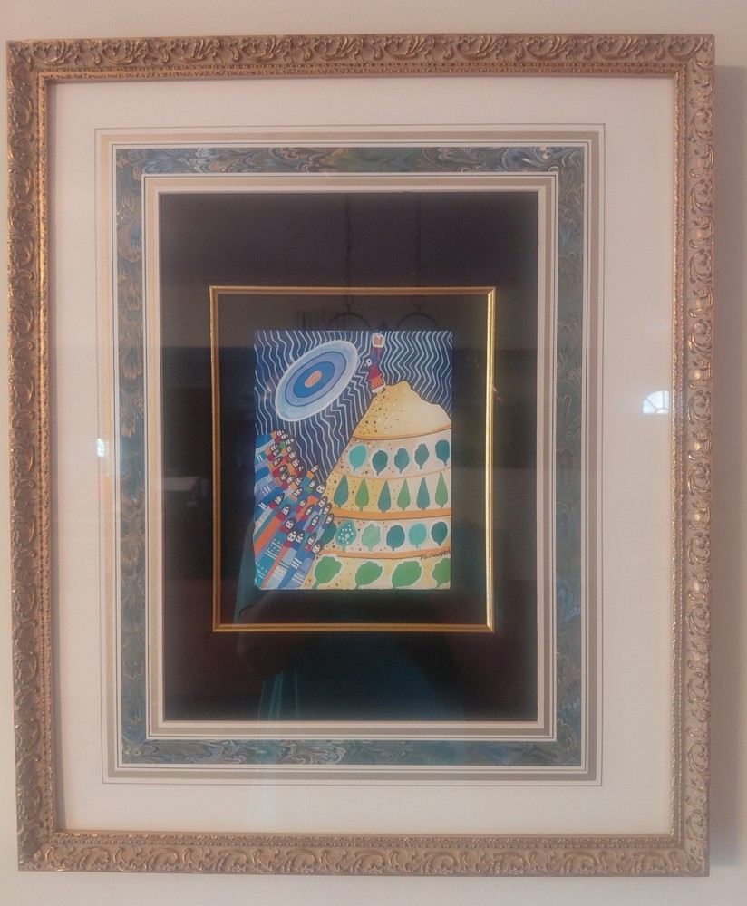 RAPHAEL ABECASSIS „THE TEN COMMANDMENTS IIII“ ORIGINAL WATERCOLOR & GOUACHE