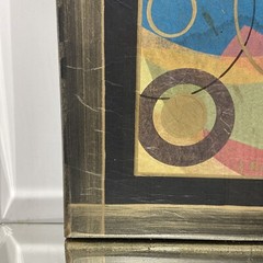 VTG. Mix Media on Board abstract painting 15 1/4″x15 1/4 Signed Numbered
