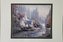 Thomas Kinkade „The Forest Chapel“ 2000 Lithorgraph 13″x10″ Lightpost Publishing