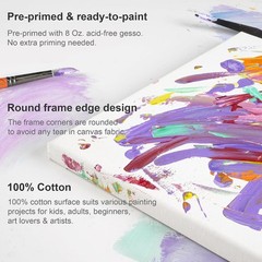 Professional 18×24 Canvas Pack – Triple Primed, 2 Count