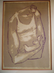 LEONARD PAZ, CALIF CA RARE SILKSCREEN SIGNED PRINT, MODERN VINTAGE & LISTED ART