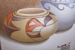 Native American Southwestern Myung Mario Jung Signed Original Sand Paintings VTG