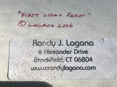 first light farm – original framed 8X10 landscape painting by lagana randy j